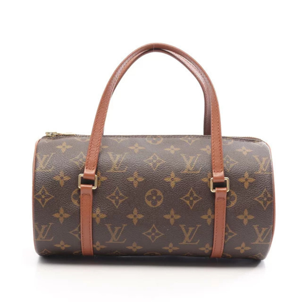 Louis Vuitton Papillon Handbag Canvas Leather Monogram Brown